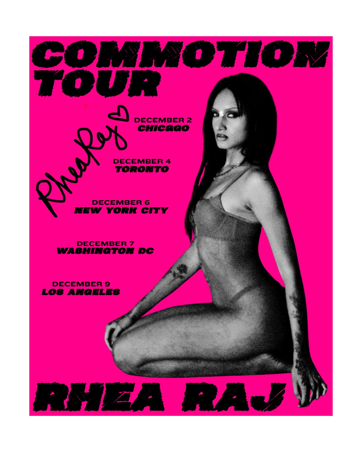 *LIMITED* Signed Rhea Raj COMMOTION Tour Poster
